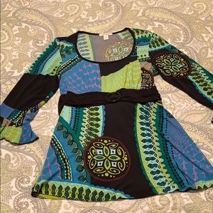 Petite Blue and Black Tunic